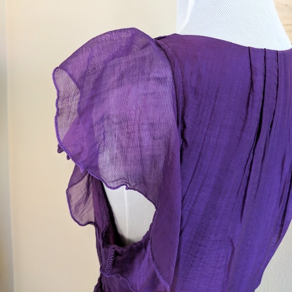 Purple Maxi Wrap Dress - Picture 3 of 8